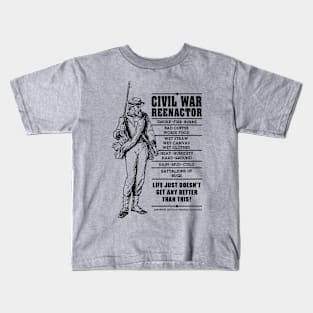 Civil War Reenactor Kids T-Shirt